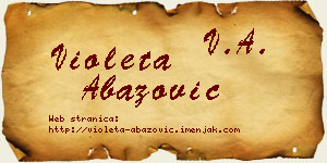 Violeta Abazović vizit kartica